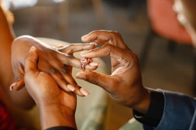 Engagement ring ceremony