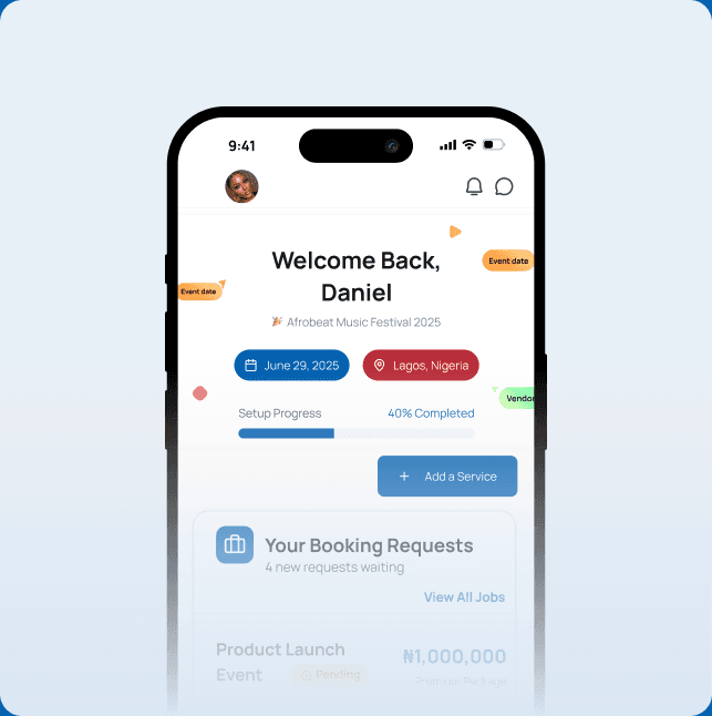 Venue Owners app screen